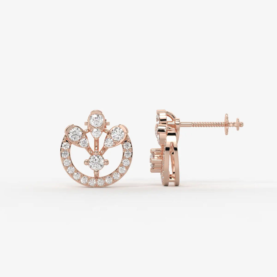 Cirelle Crown Bloom Stud Earrings