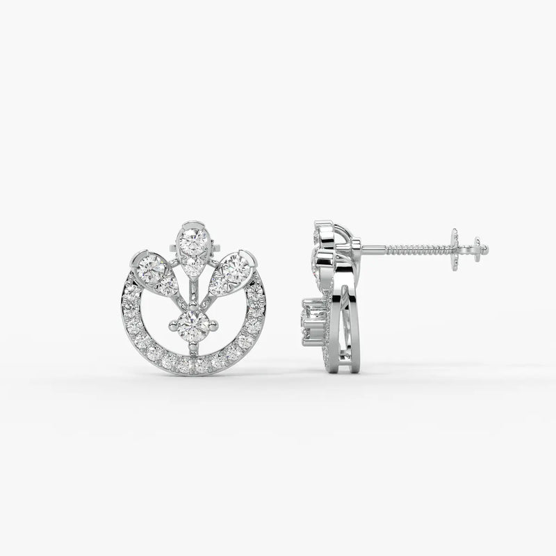Cirelle Crown Bloom Stud Earrings