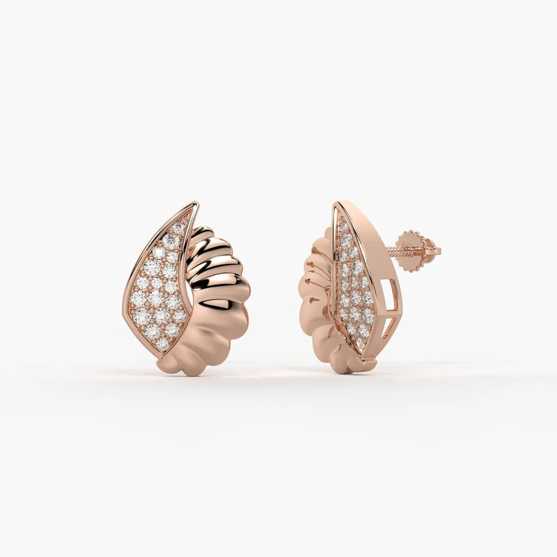 Aurelle Glint Shell Stud Earrings