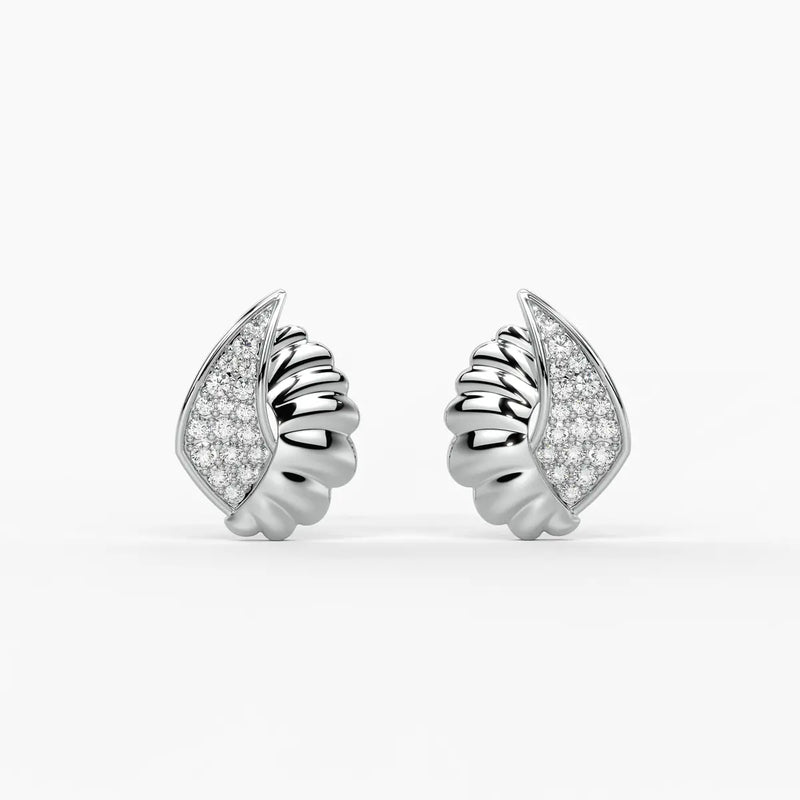 Aurelle Glint Shell Stud Earrings
