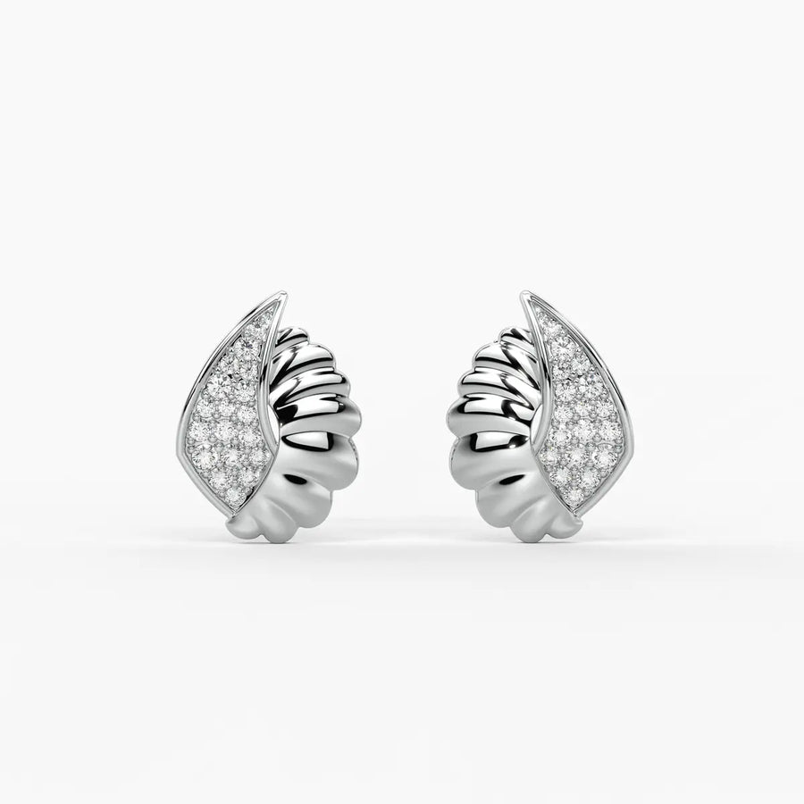 Aurelle Glint Shell Stud Earrings