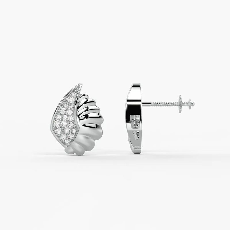 Aurelle Glint Shell Stud Earrings