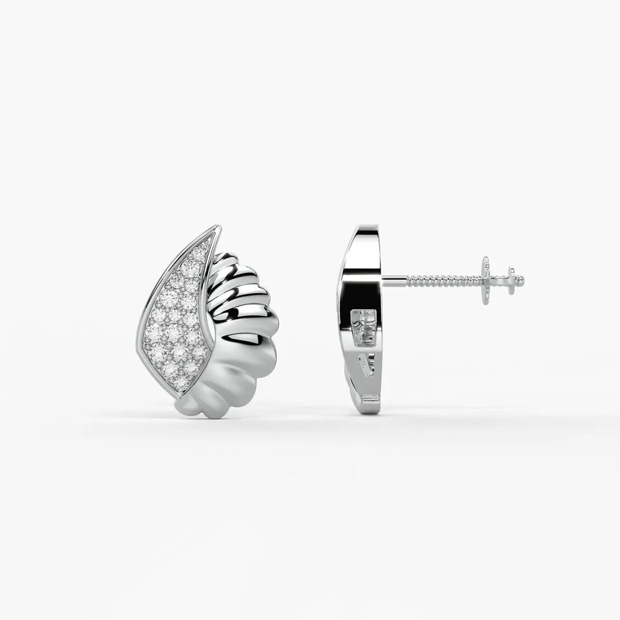 Aurelle Glint Shell Stud Earrings
