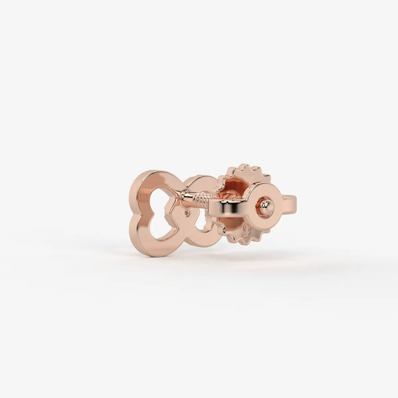 Heartover Bloom Round Diamond Stud Earrings