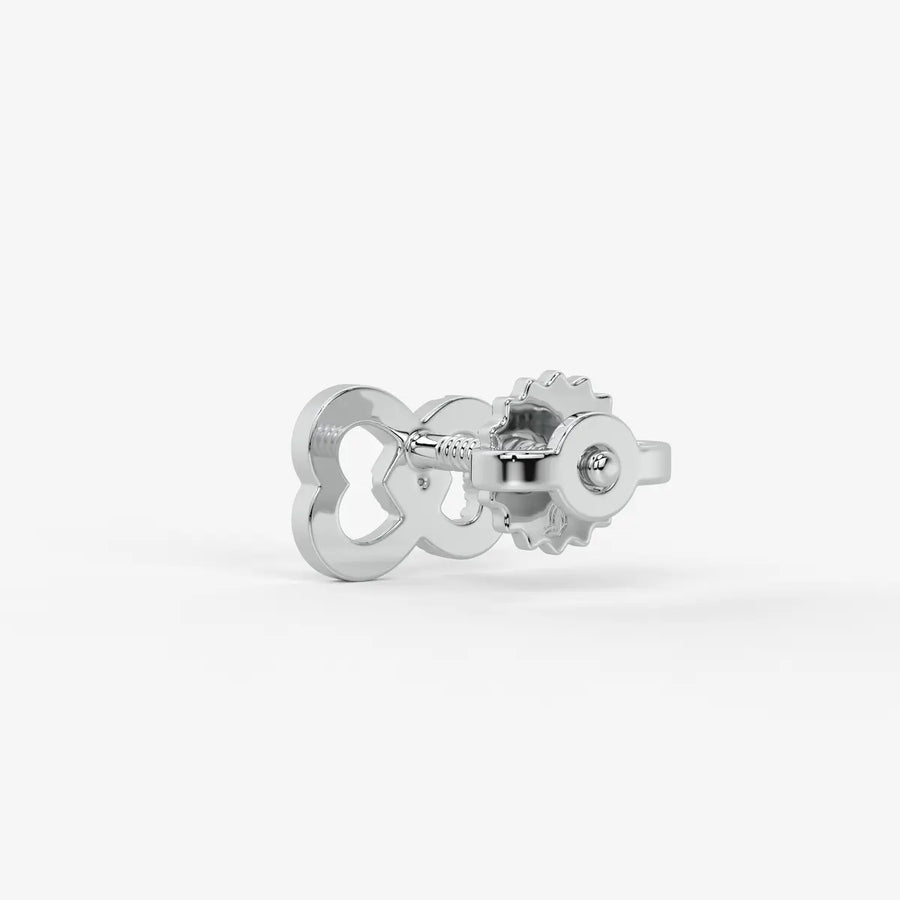 Heartover Bloom Round Diamond Stud Earrings