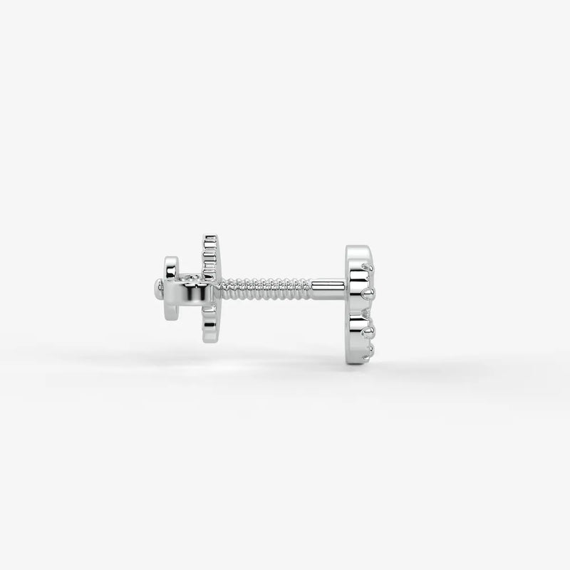 Heartover Bloom Round Diamond Stud Earrings