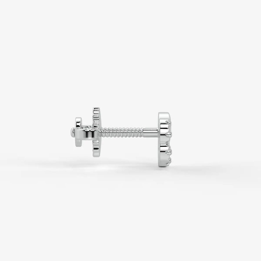 Heartover Bloom Round Diamond Stud Earrings