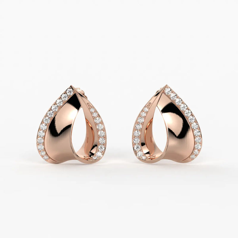 Twisted Teardrop Stud Earrings