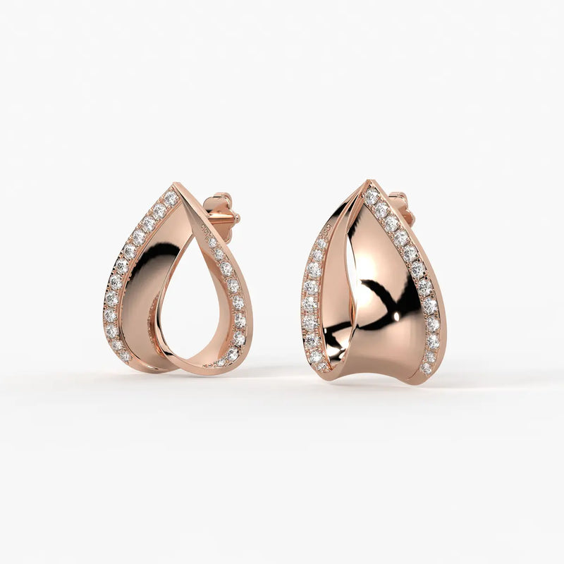 Twisted Teardrop Stud Earrings