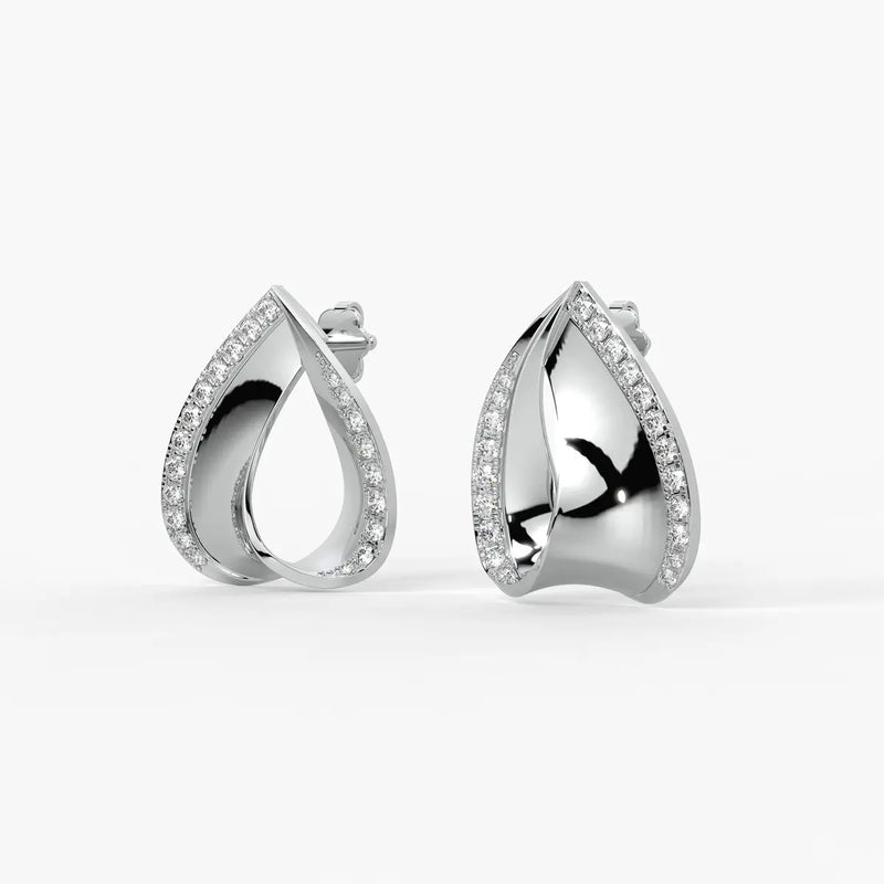 Twisted Teardrop Stud Earrings