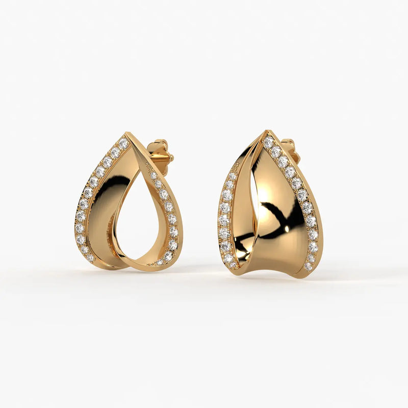 Twisted Teardrop Stud Earrings