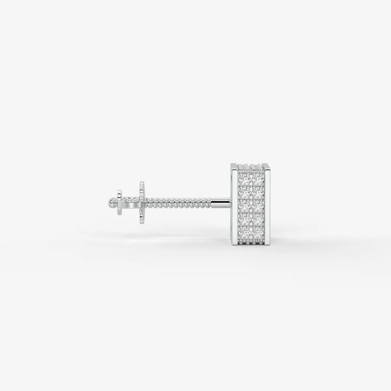 Crown Circuit Diamond Stud Earrings