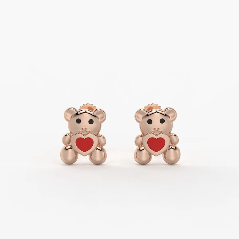 Snuggle Love Teddy Earrings
