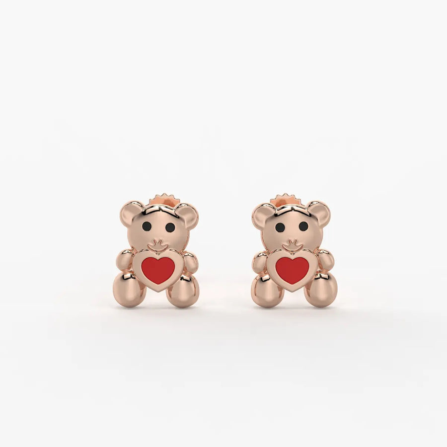 Snuggle Love Teddy Earrings