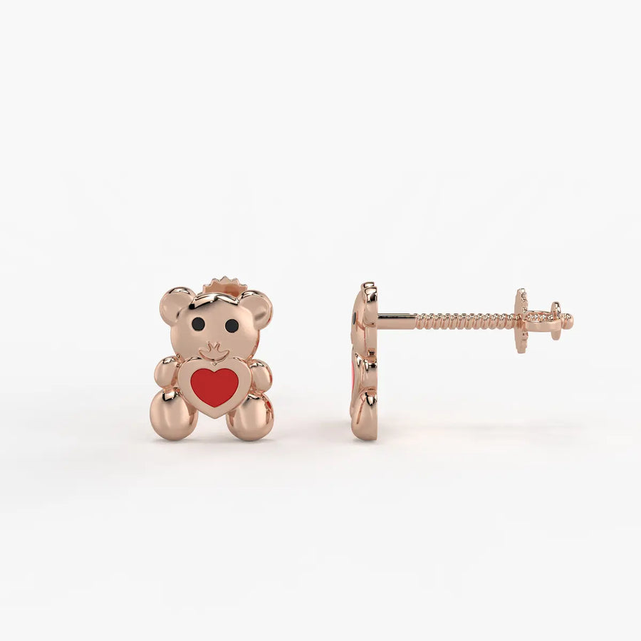 Snuggle Love Teddy Earrings