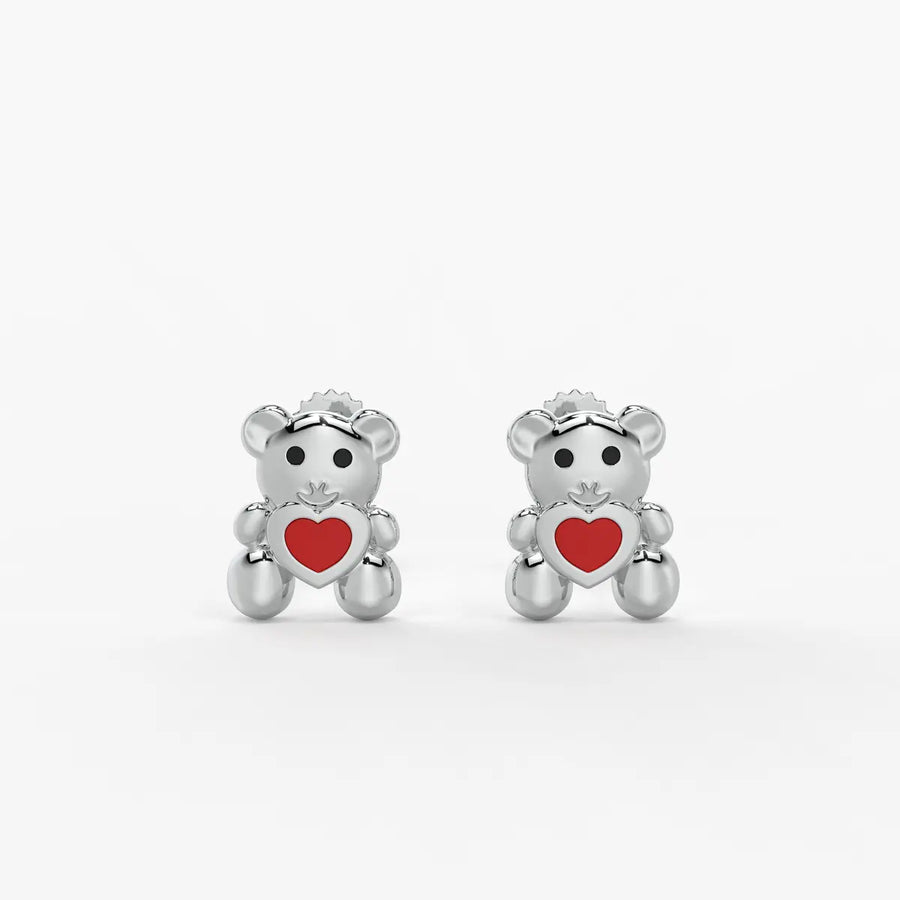 Snuggle Love Teddy Earrings