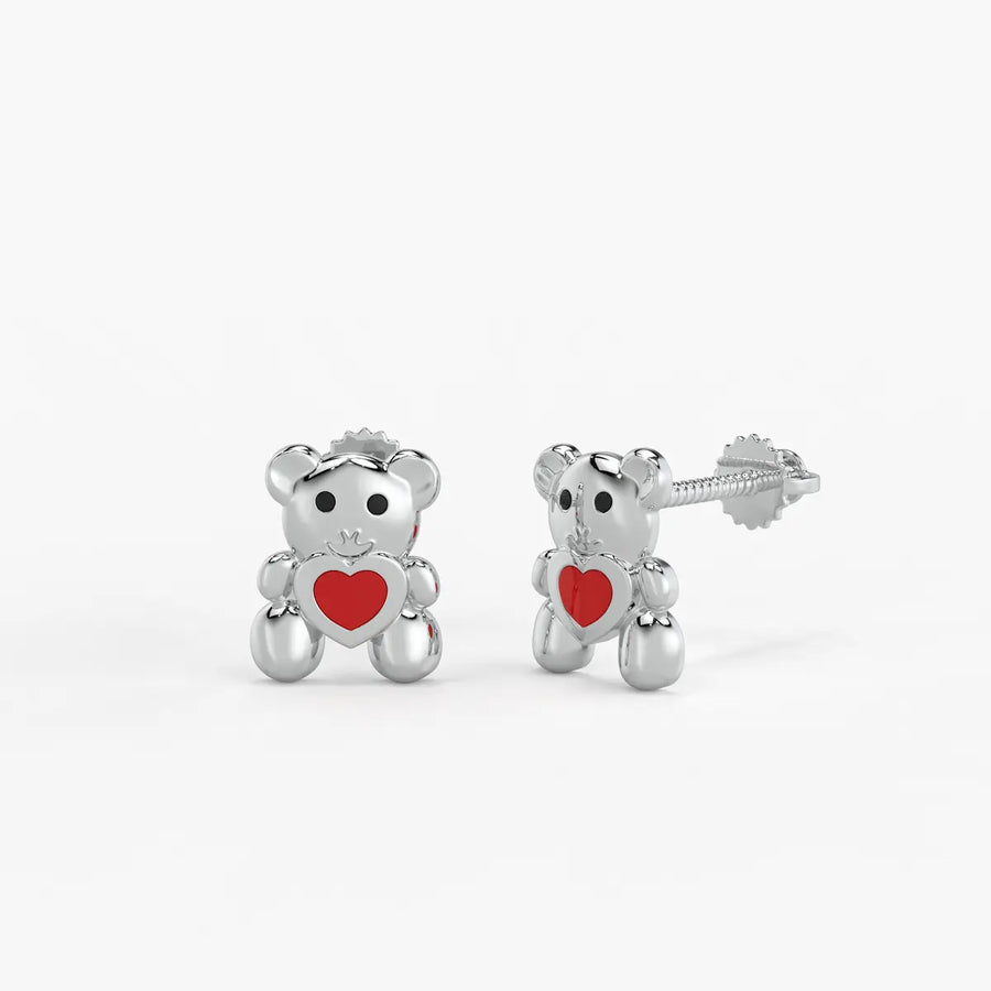 Snuggle Love Teddy Earrings