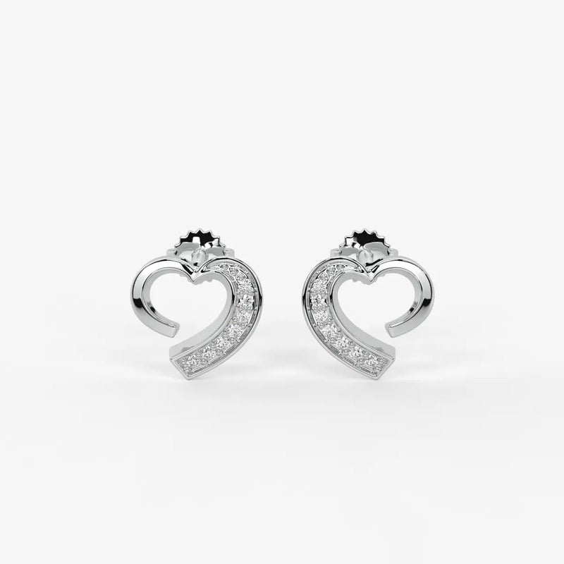 Cupida Openheart Diamond Stud Earrings