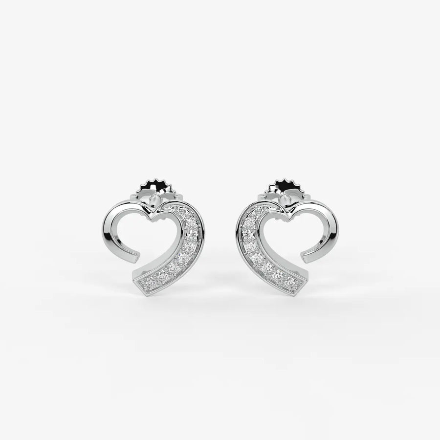 Cupida Openheart Diamond Stud Earrings