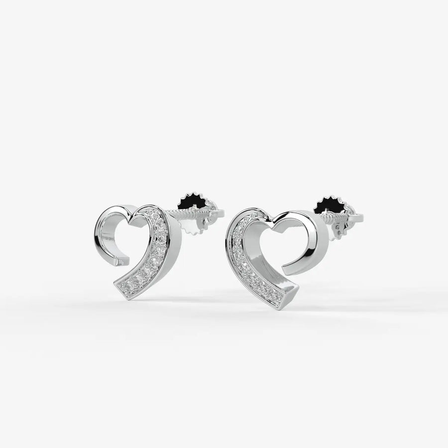 Cupida Openheart Diamond Stud Earrings