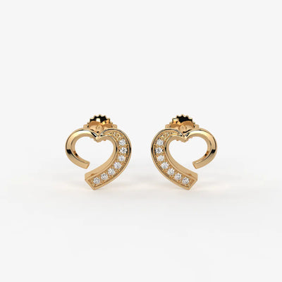 Cupida Openheart Diamond Stud Earrings