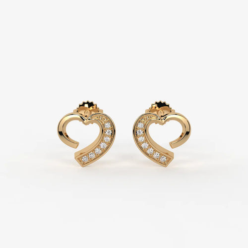 Cupida Openheart Diamond Stud Earrings