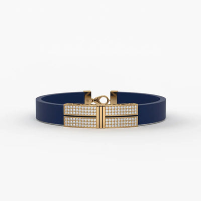 Noir Crest Dual Panel Bracelet for Men