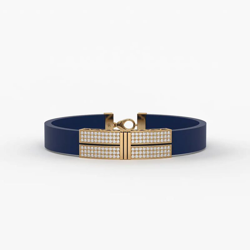Noir Crest Dual Panel Bracelet for Men