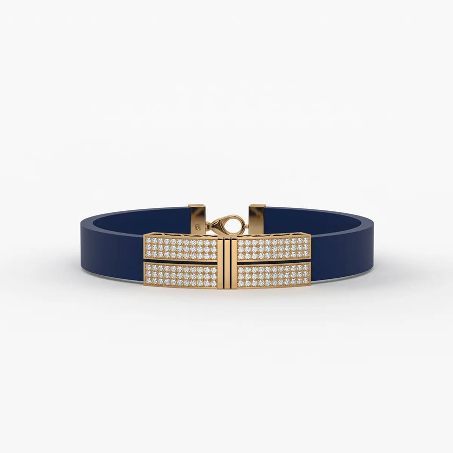 Noir Crest Dual Panel Bracelet for Men