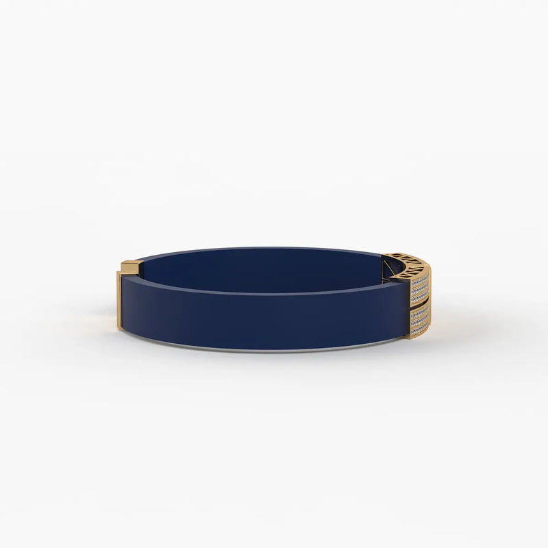 Noir Crest Dual Panel Bracelet for Men