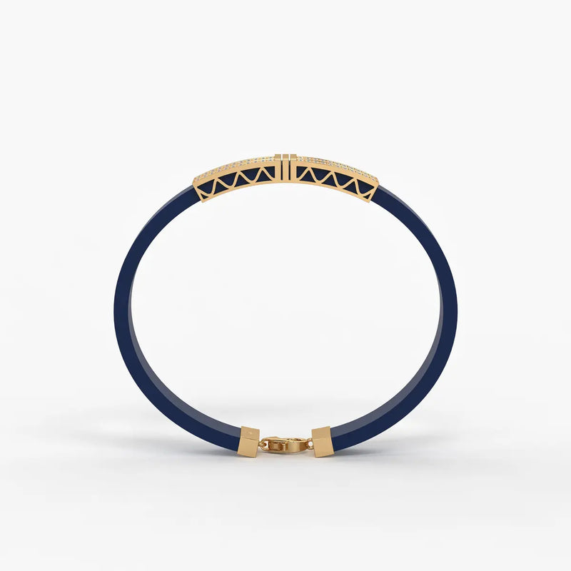 Noir Crest Dual Panel Bracelet for Men