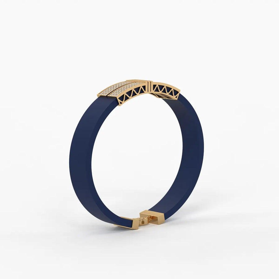 Noir Crest Dual Panel Bracelet for Men