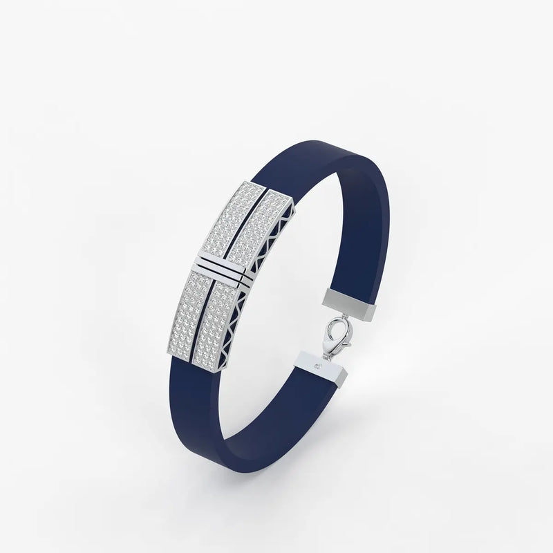 Noir Crest Dual Panel Bracelet for Men