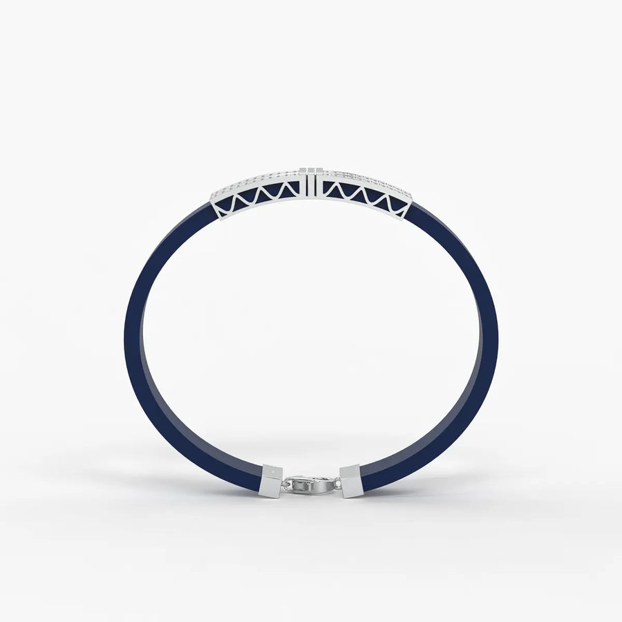 Noir Crest Dual Panel Bracelet for Men