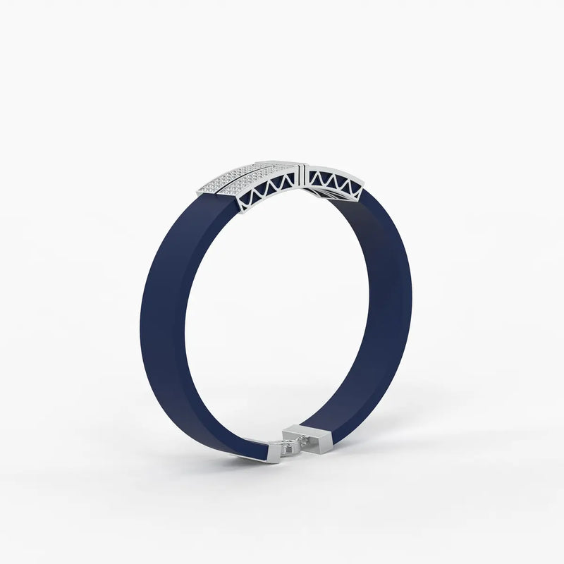 Noir Crest Dual Panel Bracelet for Men