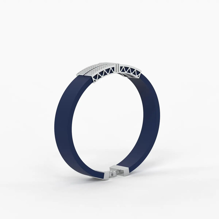 Noir Crest Dual Panel Bracelet for Men