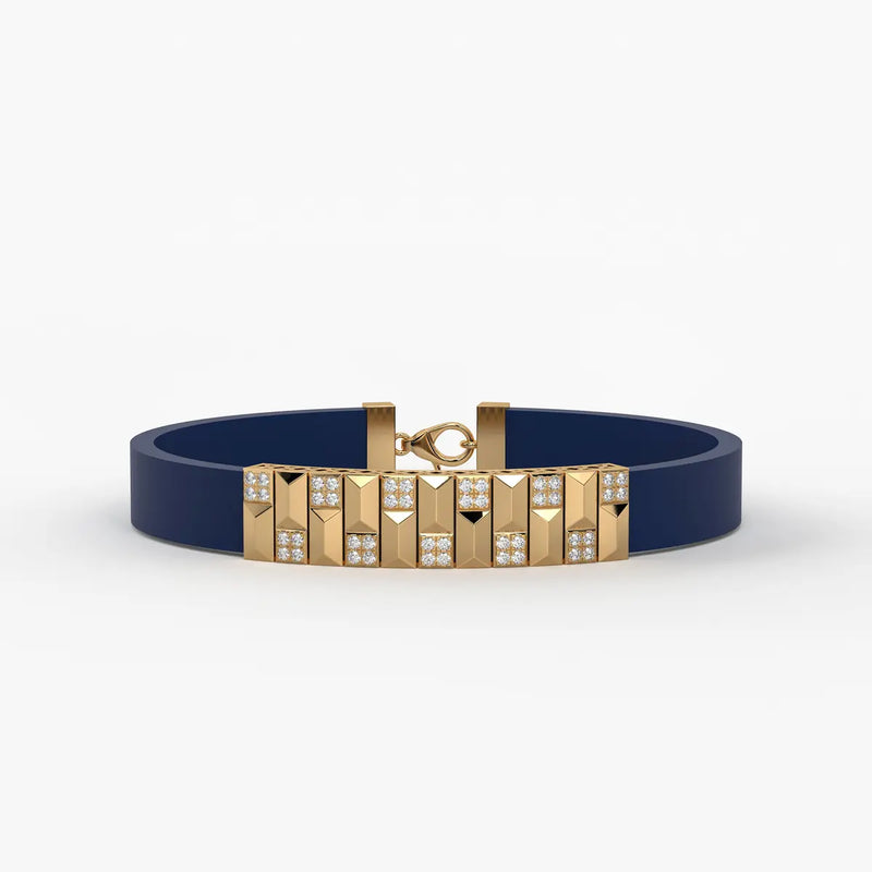 Vortan Crest Prism Block Bracelet for Men