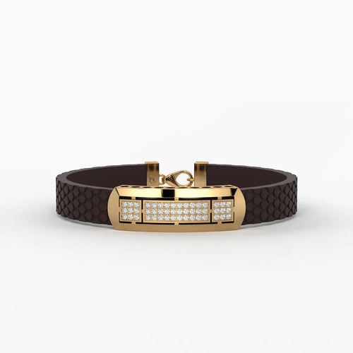 Averon Crest Triple Panel Bracelet for Men