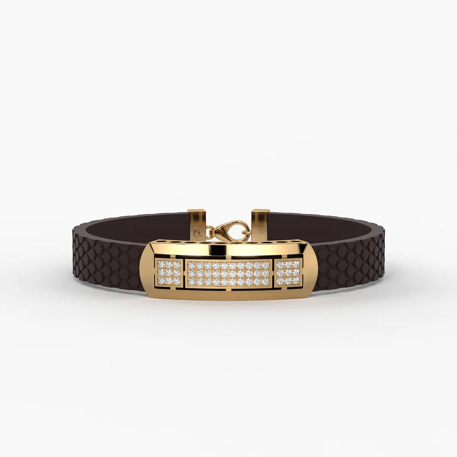 Averon Crest Triple Panel Bracelet for Men