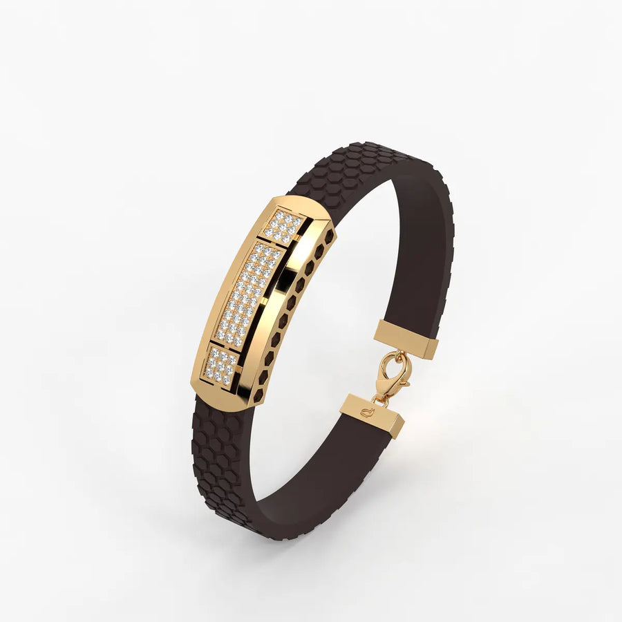 Averon Crest Triple Panel Bracelet for Men