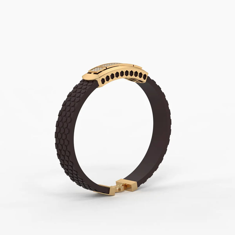 Averon Crest Triple Panel Bracelet for Men