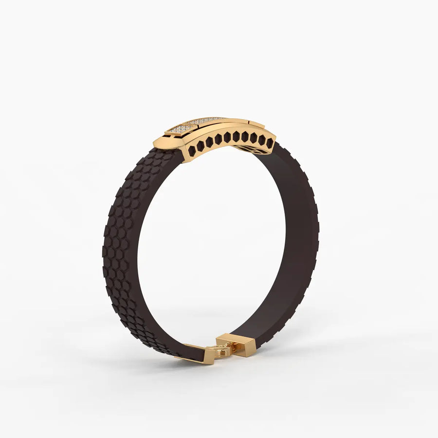Averon Crest Triple Panel Bracelet for Men