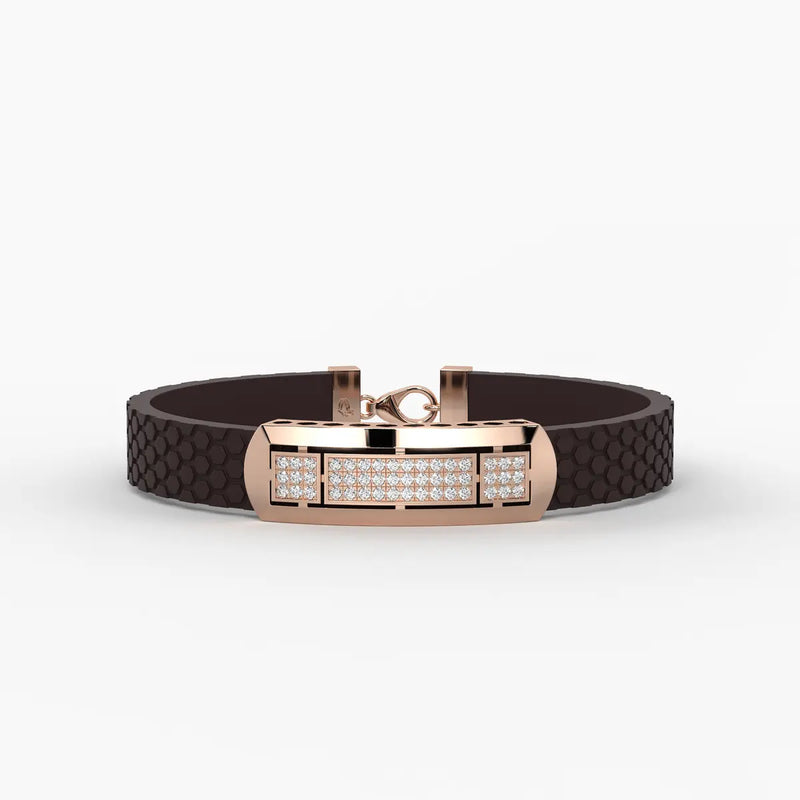 Averon Crest Triple Panel Bracelet for Men