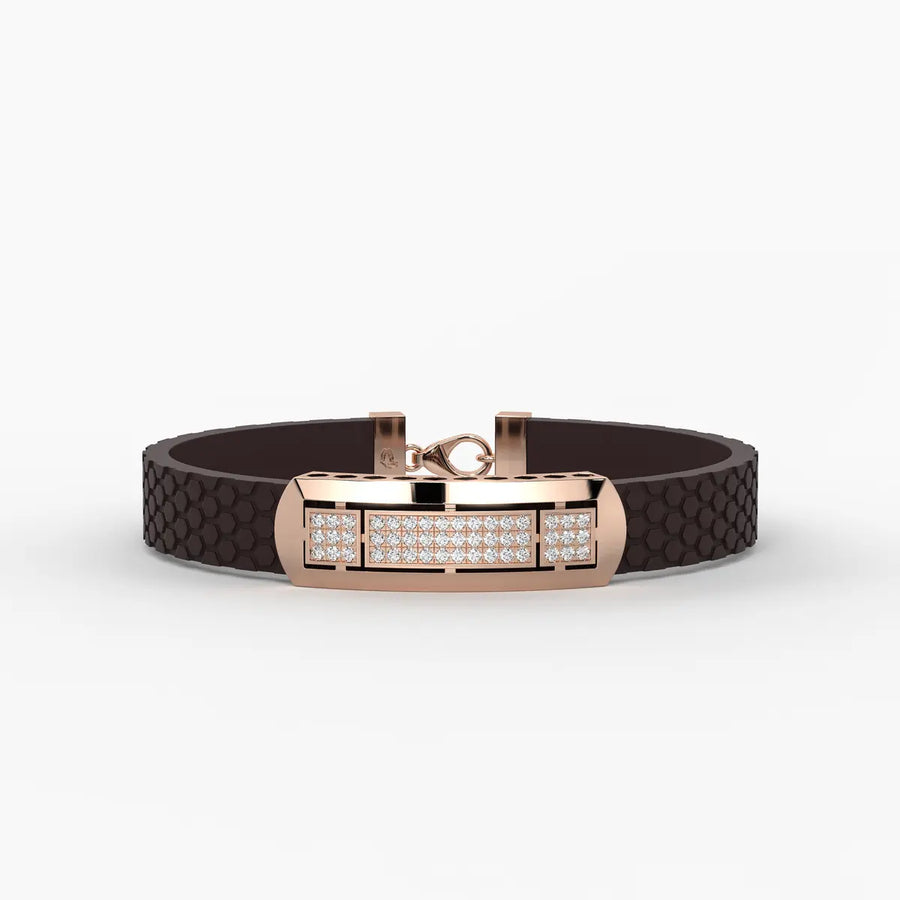 Averon Crest Triple Panel Bracelet for Men