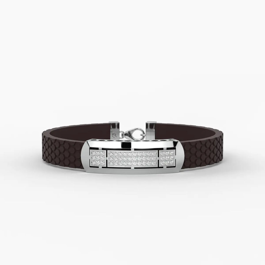 Averon Crest Triple Panel Bracelet for Men