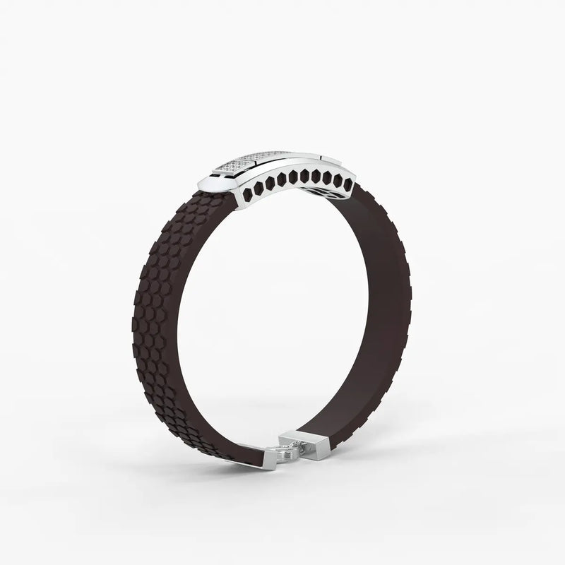 Averon Crest Triple Panel Bracelet for Men