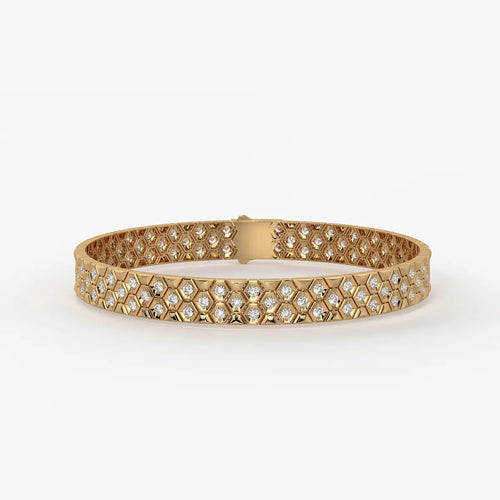 HexaGlint Royale Grid Bracelet for Men