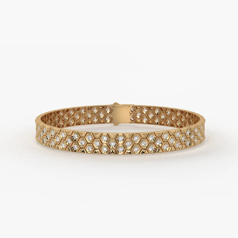 HexaGlint Royale Grid Bracelet for Men