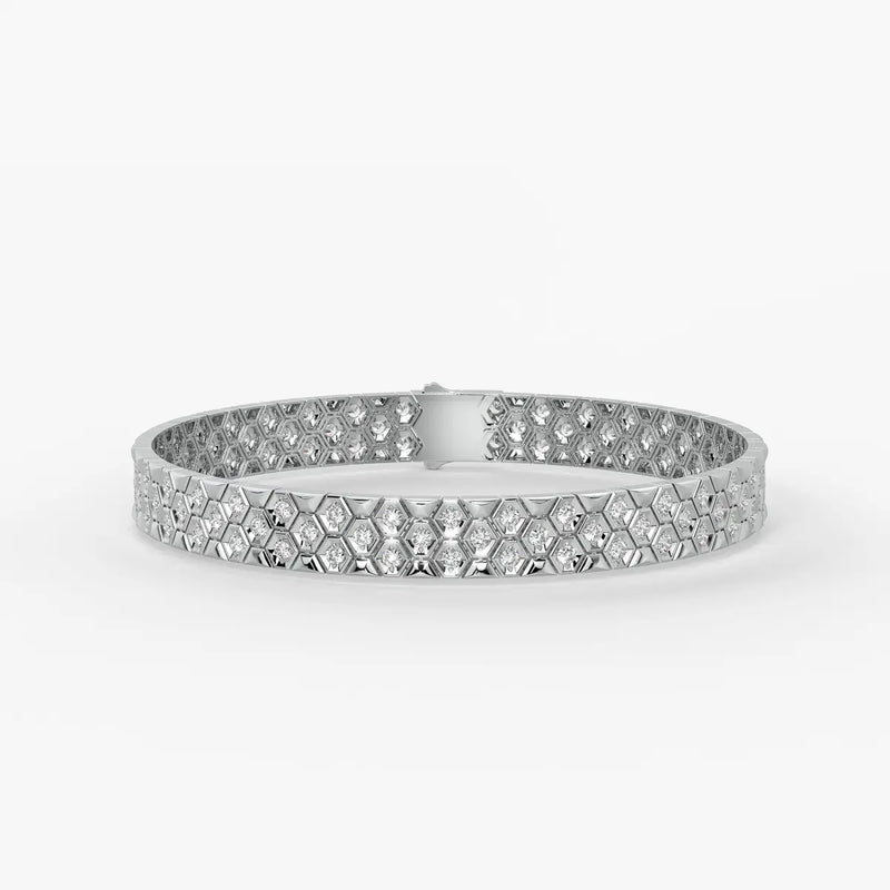 HexaGlint Royale Grid Bracelet for Men