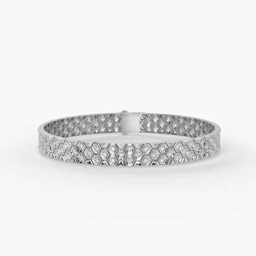 HexaGlint Royale Grid Bracelet for Men